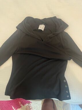 With Jean Black Top NWt